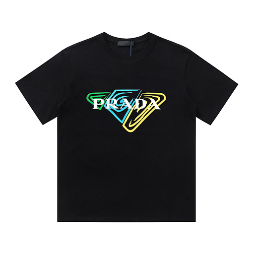 プラダ  カップル純綿プリント半袖Tシャツ
