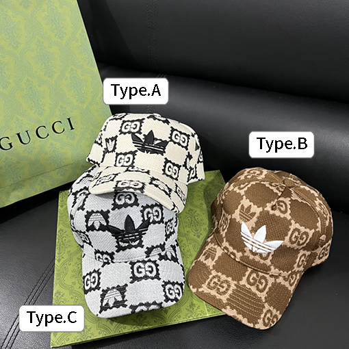 グッチ ファッションプリント帽子