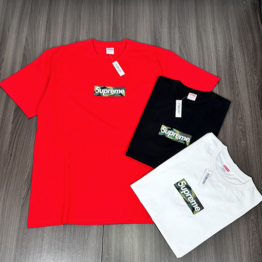 シュプリームコピー CAMO BOX LOGO TEE 迷彩パターンの半袖Tシャツ