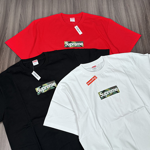 シュプリームコピー CAMO BOX LOGO TEE 迷彩パターンの半袖Tシャツ