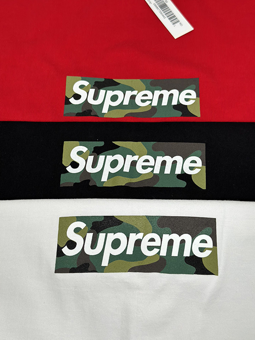 シュプリームコピー CAMO BOX LOGO TEE 迷彩パターンの半袖Tシャツ