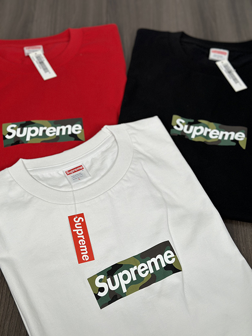 シュプリームコピー CAMO BOX LOGO TEE 迷彩パターンの半袖Tシャツ