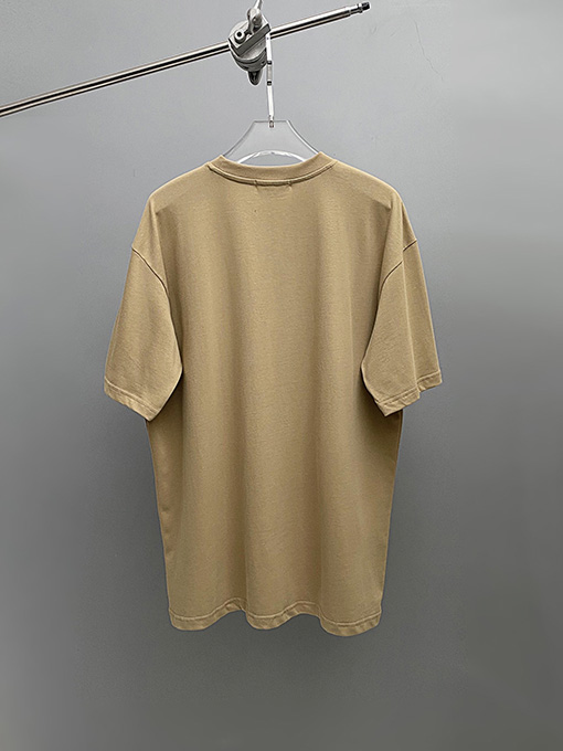 プラダ 三角織り定染装飾クルーネック半袖Tシャツ