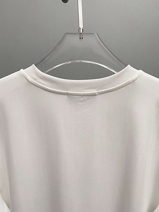 プラダ 三角織り定染装飾クルーネック半袖Tシャツ