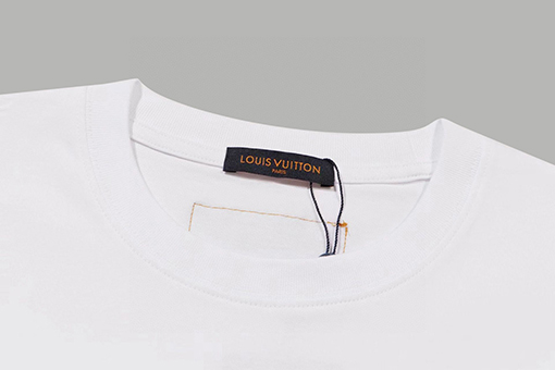ルイヴィトン 新しいプリントラウンドネック半袖個性的なTシャツ