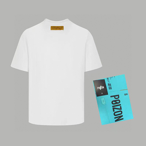 ルイヴィトン 新しいプリントラウンドネック半袖個性的なTシャツ