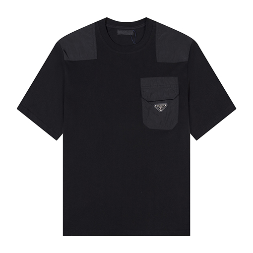 プラダ スーパーコピー ポケットパッチワーク 半袖 Tシャツ