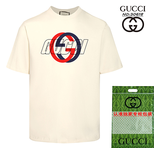 グッチ 高品質 ファッションクルーネック半袖Tシャツ