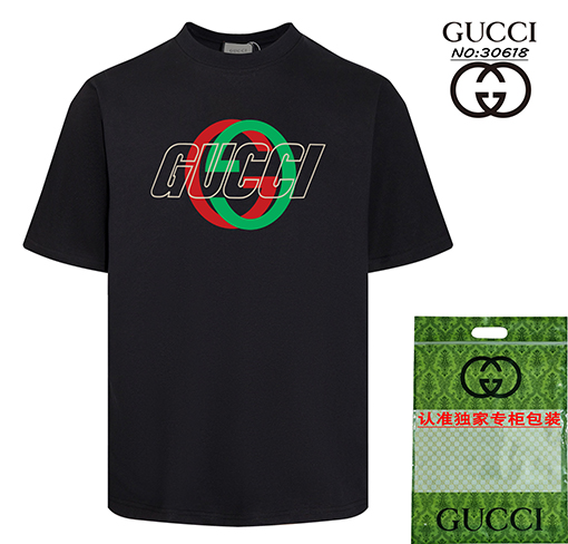 グッチ 高品質 ファッションクルーネック半袖Tシャツ