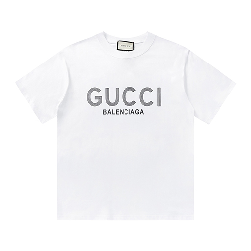 グッチ X バレンシアガ   プリントロゴ半袖Tシャツ