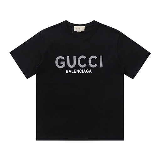 グッチ X バレンシアガ   プリントロゴ半袖Tシャツ