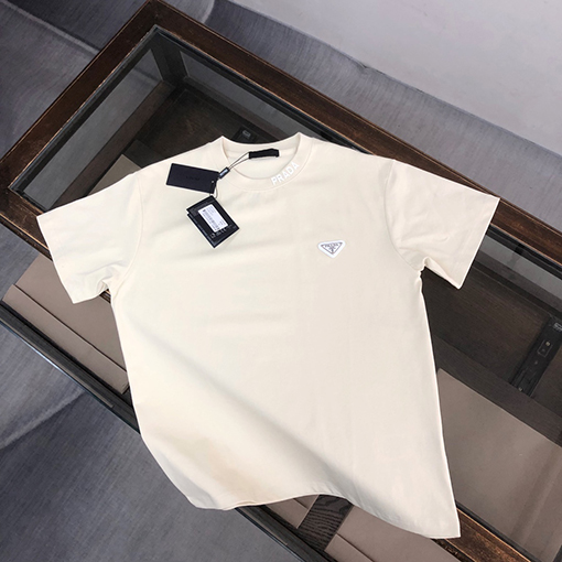 プラダ  胸の三角マークデザイン半袖Tシャツ