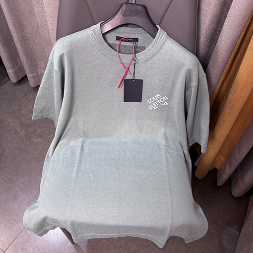ルイヴィトンスーパーコピー   新しいピン編み半袖Tシャツ