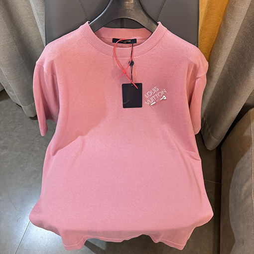 ルイヴィトンスーパーコピー   新しいピン編み半袖Tシャツ