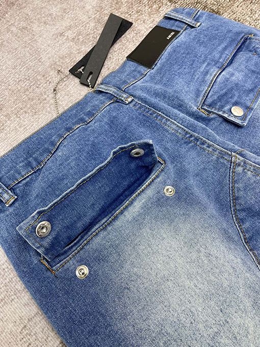 アミリ ストレートシャンブレーデニムパンツ