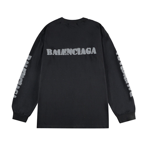 バレンシアガスーパーコピー    プリントされたアルファベットの長袖Tシャツ