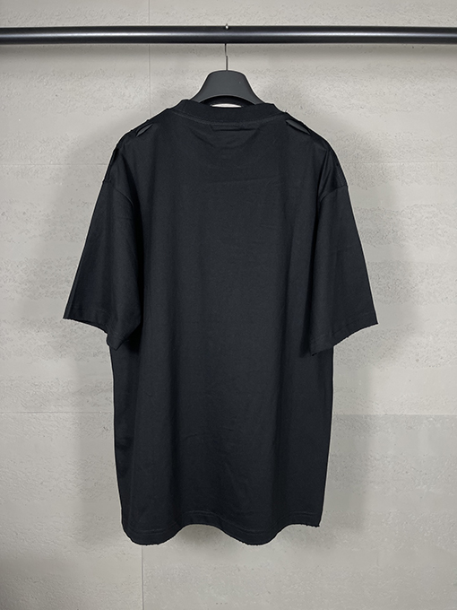 バレンシアガ   プリントウォッシュ半袖Tシャツ