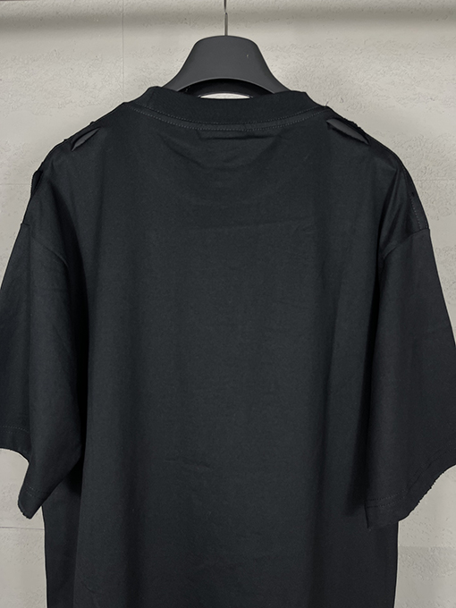 バレンシアガ   プリントウォッシュ半袖Tシャツ