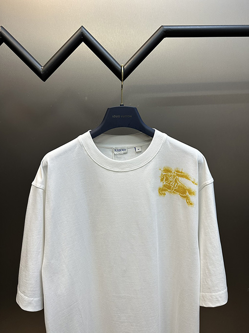 バーバリー   落書き軍馬クルーネック半袖Tシャツ
