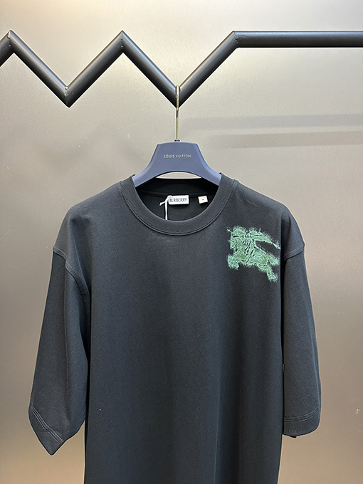 バーバリー   落書き軍馬クルーネック半袖Tシャツ