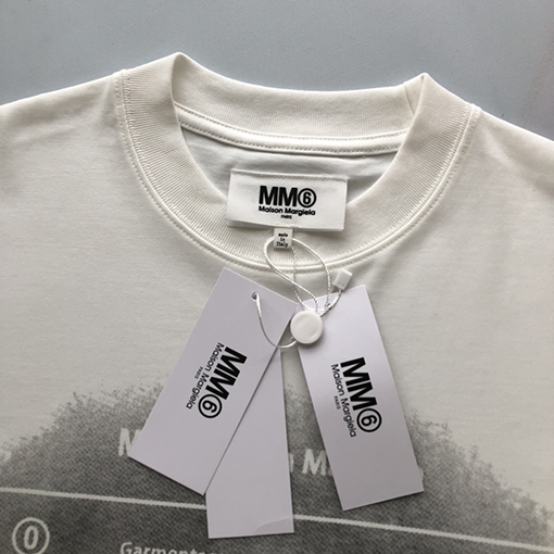 マルタンマルジェラスーパーコピー  新しいグラデーションプリントラウンドネック半袖Tシャツ