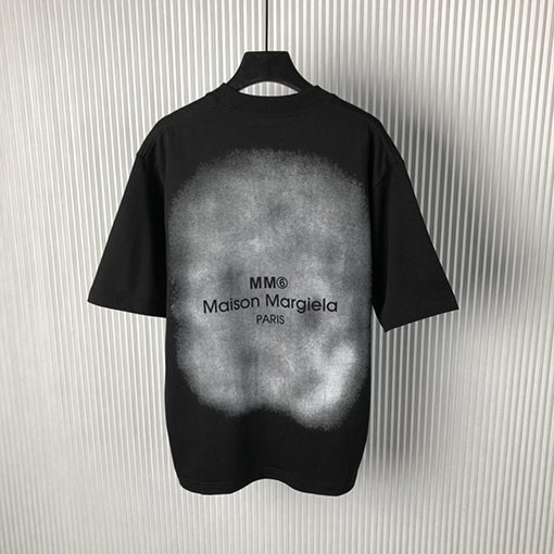 マルタンマルジェラスーパーコピー  新しいグラデーションプリントラウンドネック半袖Tシャツ