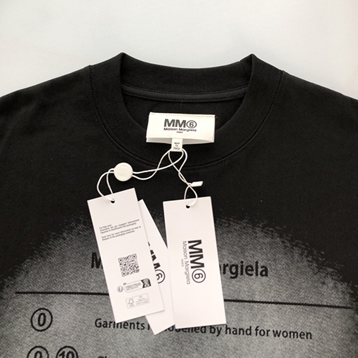 マルタンマルジェラスーパーコピー  新しいグラデーションプリントラウンドネック半袖Tシャツ