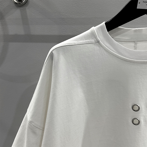 リックオウエンス  デザインロールアップ5分半袖ゆったりとした大きなサイズの半袖Tシャツ