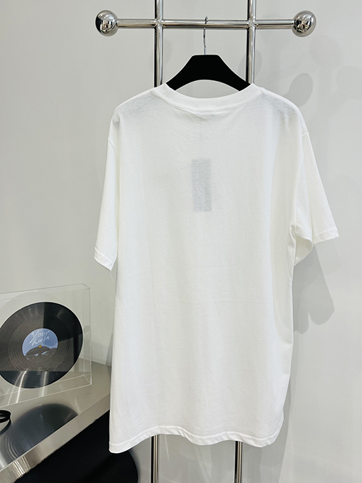 ディオール  新しい な刺繍の小さな文字の半袖Tシャツ