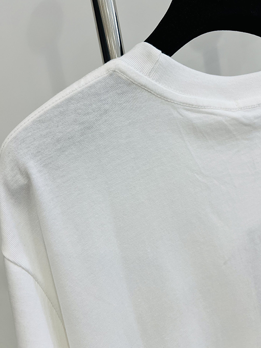ディオール  新しい な刺繍の小さな文字の半袖Tシャツ