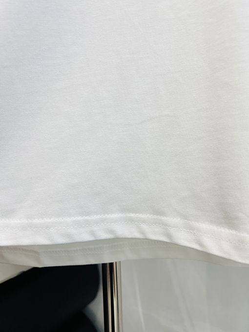 ディオール  新しい な刺繍の小さな文字の半袖Tシャツ
