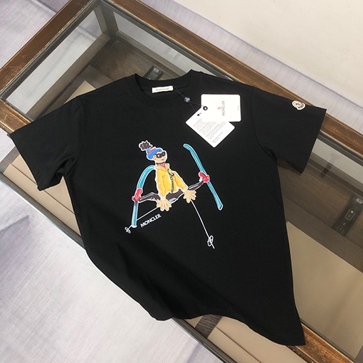 モンクレール ファッションメンズクルーネック半袖カップルTシャツ
