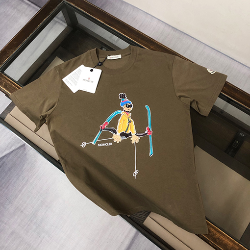 モンクレール ファッションメンズクルーネック半袖カップルTシャツ