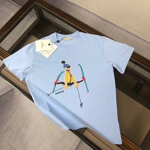 モンクレール ファッションメンズクルーネック半袖カップルTシャツ