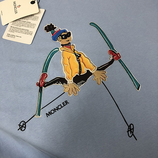 モンクレール ファッションメンズクルーネック半袖カップルTシャツ