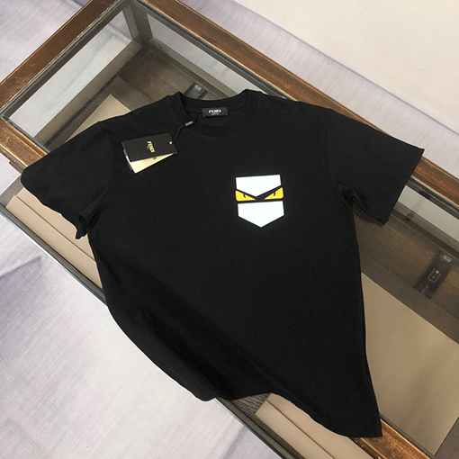 フェンディ ハンサムなラウンドネックカップル半袖Tシャツ