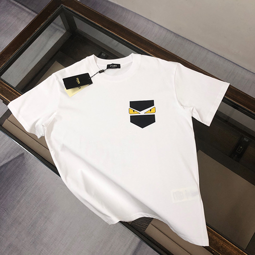 フェンディ ハンサムなラウンドネックカップル半袖Tシャツ
