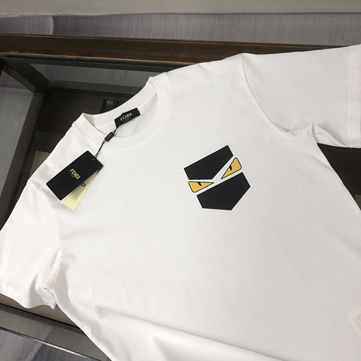 フェンディ ハンサムなラウンドネックカップル半袖Tシャツ