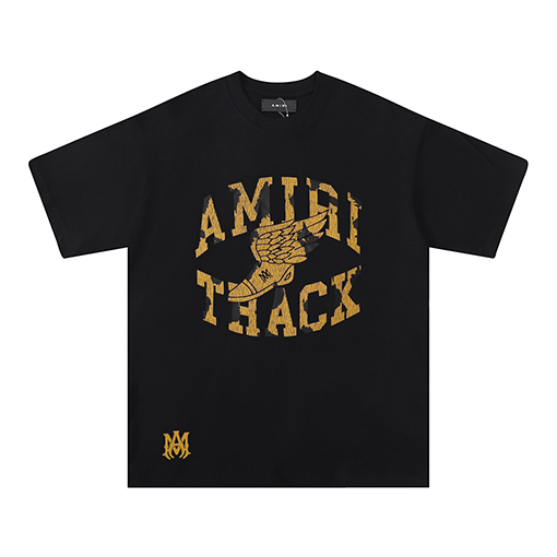 アミリコピー ハイストリートルーズクラシックラウンドネックTシャツ