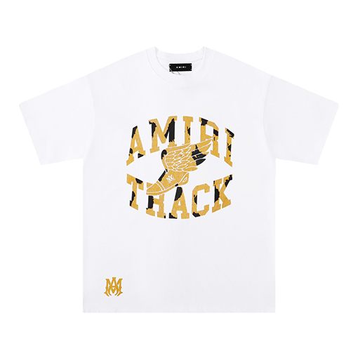 アミリコピー ハイストリートルーズクラシックラウンドネックTシャツ
