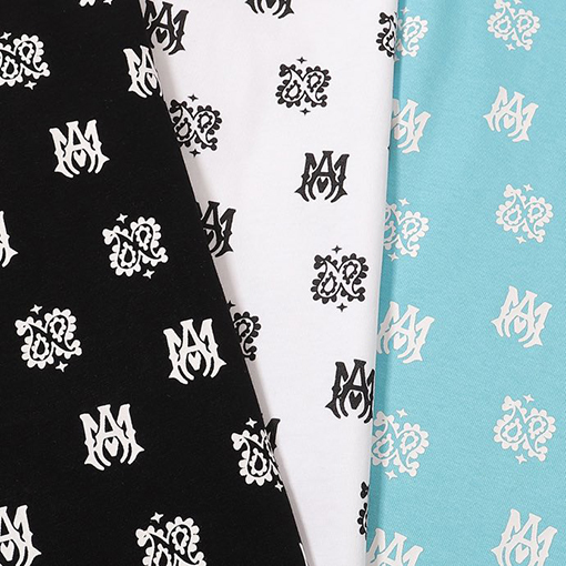 アミリコピー  新しいロゴのラウンドネックTシャツ
