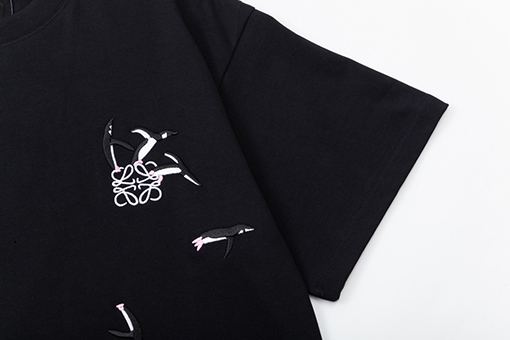 ロエベ  刺繍ペンギンアルファベットロゴ半袖Tシャツ