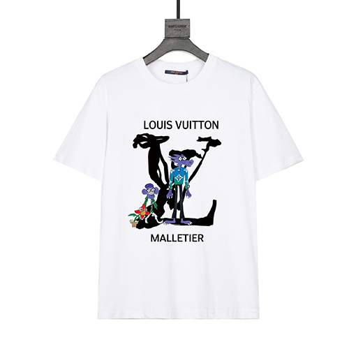 ルイヴィトンスーパーコピー  ファッションプリント半袖Tシャツ