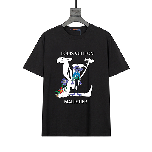 ルイヴィトンスーパーコピー  ファッションプリント半袖Tシャツ