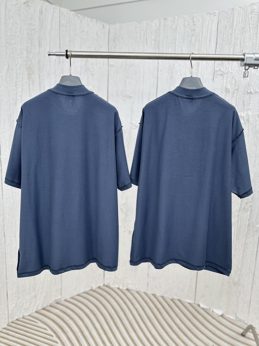 バレンシアガ  新しいレインボーシリーズのバックデザインプリント半袖Tシャツ