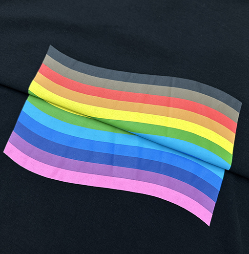 バレンシアガ  新しいレインボーシリーズのバックデザインプリント半袖Tシャツ