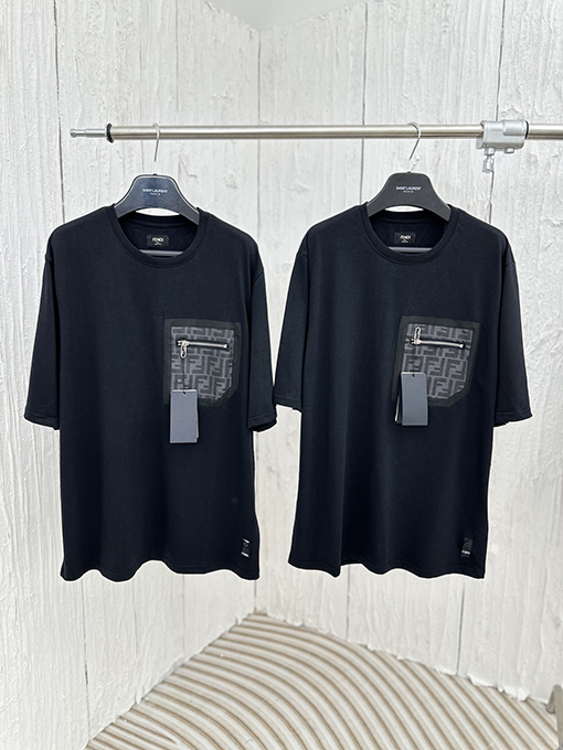 フェンディ  新しいファッションラウンドネック半袖Tシャツ