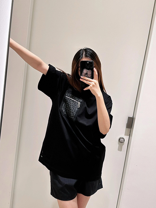 フェンディ  新しいファッションラウンドネック半袖Tシャツ