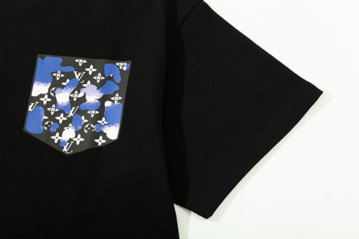 ルイヴィトン  水彩グラフィティポケットプリント半袖Tシャツ