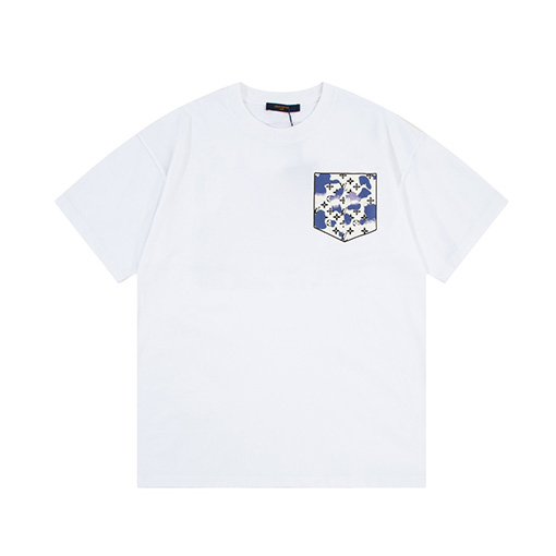 ルイヴィトン  水彩グラフィティポケットプリント半袖Tシャツ